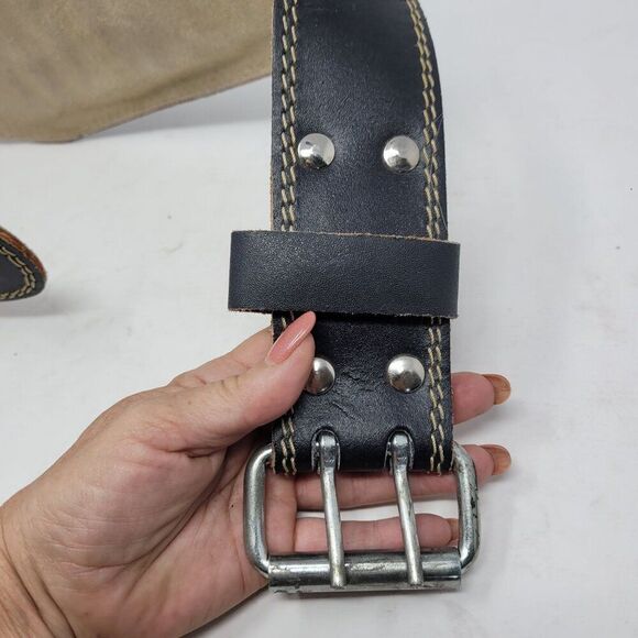 Harbinger 6" Padded Leather Weight Lifting Belt Sz S Strength Training Workout - Picture 8 of 11